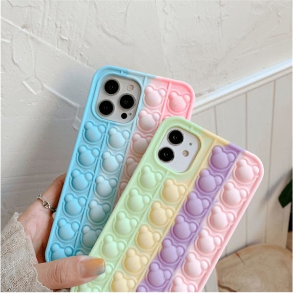 Panda Pop it Fidget Multicolor Skal till iPhone 13 Pro - Lila