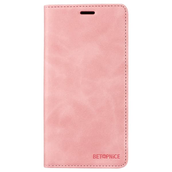 BETOPNICE 003 iPhone 15 Plånboksfodral i Konstläder - RFID Blocker - Rosa