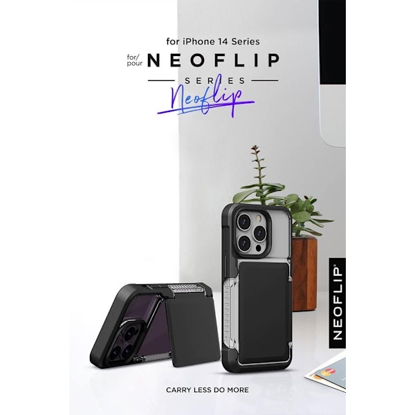 VRS DESIGN Neo Flip Skal iPhone 14 Pro Max - Svart