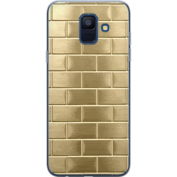 Telefontaske til Samsung Galaxy A6 (2018) med gyldne mursten