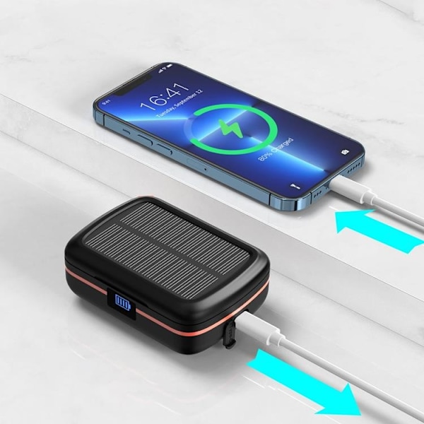 Choetech In-ear Hörlurar BH-T05 Solar TWS med Powerbank 2500mAh - Svart Svart
