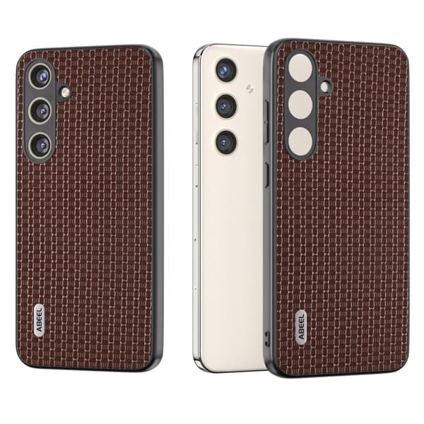 ABEEL Mobilskal till Samsung Galaxy S24+ Äkta Läder Anti-glid - Brun