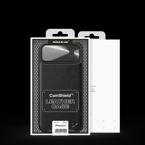 Nillkin iPhone 14 Pro Max Skal CamShield Läder S - Svart Svart