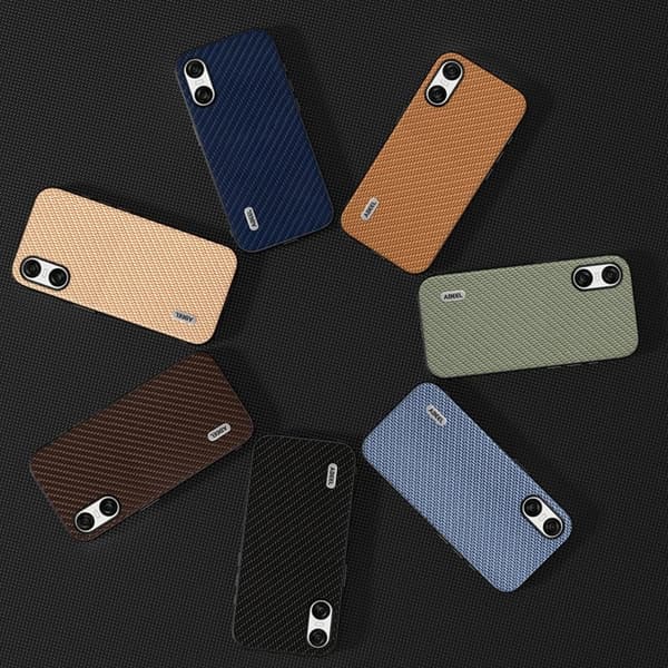 ABEEL Mobilskal till Sony Xperia 10 VI Läder+PC+TPU Kolfiber Blå