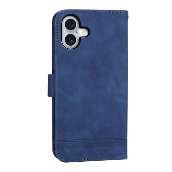 DIERFENG DF-03 iPhone 17 Plånboksfodral Konstläder - Blå