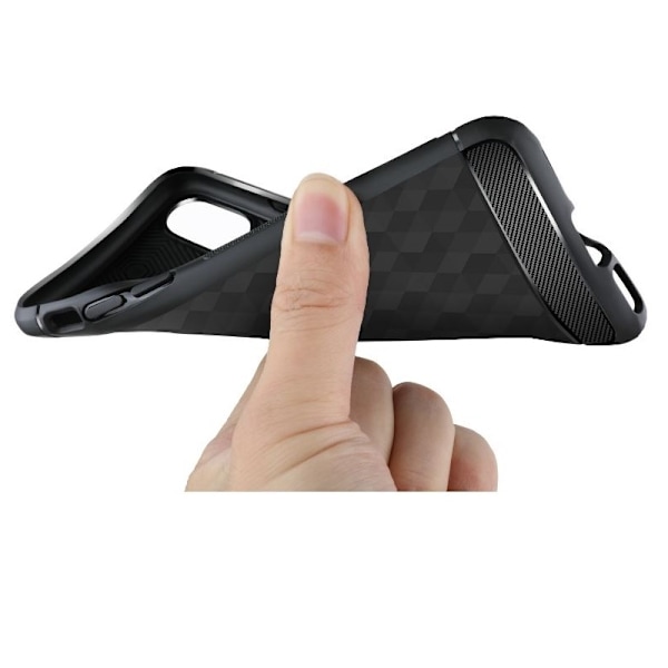 IVSO Geometrisk Hexagon Cover til iPhone XS / X - Sort Black
