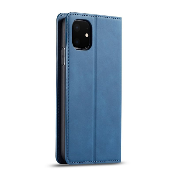 FORWENW iPhone 11 Plånboksfodral i Silky Touch Konstläder - Blå