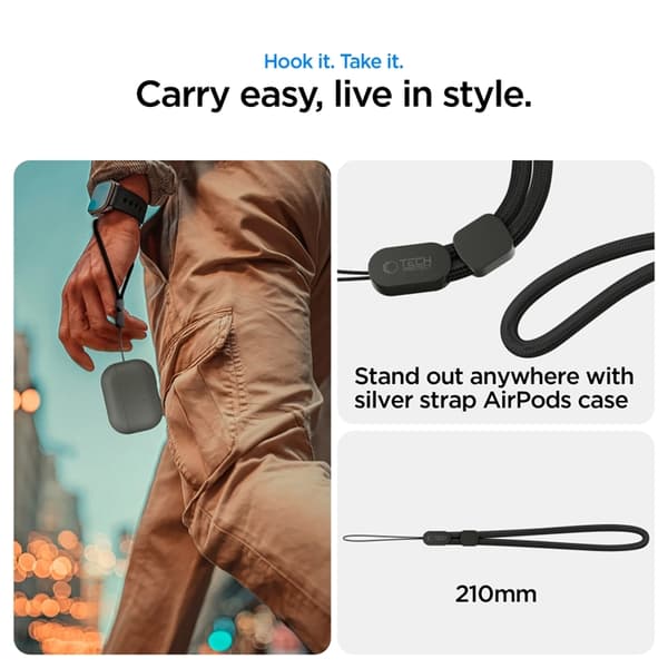 Tech-Protect Apple Airpods Pro 3 Etui Natural Fit - Olivengrøn Grön