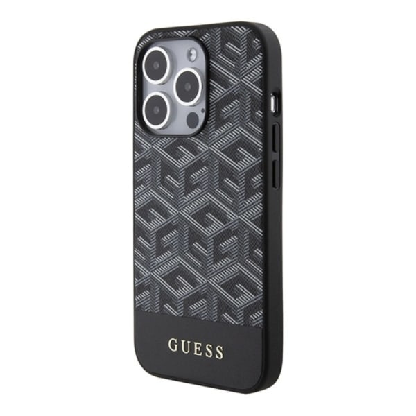 Guess iPhone 15 Pro Max Mobilskal Magsafe GCube Stripes - Svart
