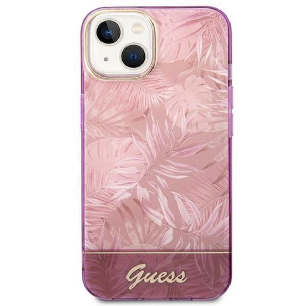GUESS iPhone 14 Plus Skal Jungle Collection - Rosa