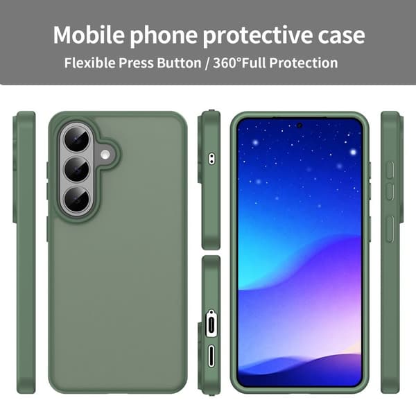 Samsung Galaxy S26 Plus Skal Plast Touch Matte Anti Drop - Olivgrön