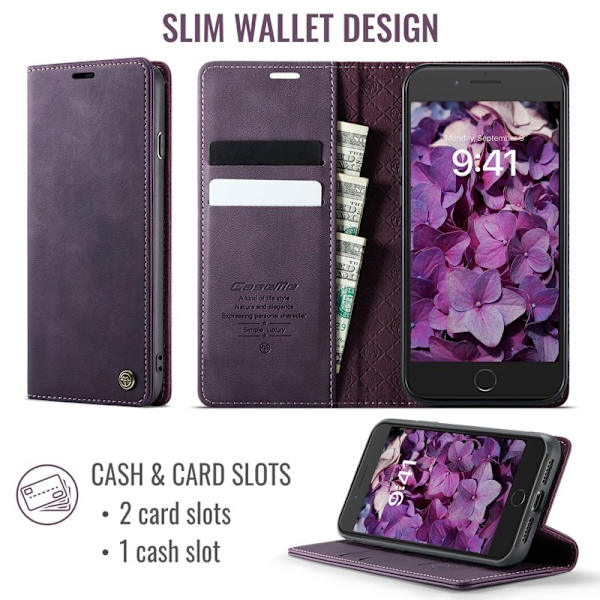 CASEME 033 Mobilskal för iPhone 7 Plus/8 Plus/6 Plus Lila