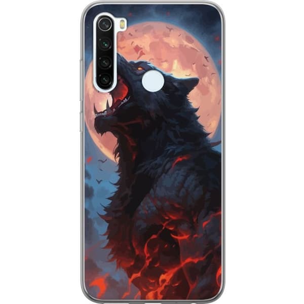 Telefontaske til Xiaomi Redmi Note 8 med hylende ulv