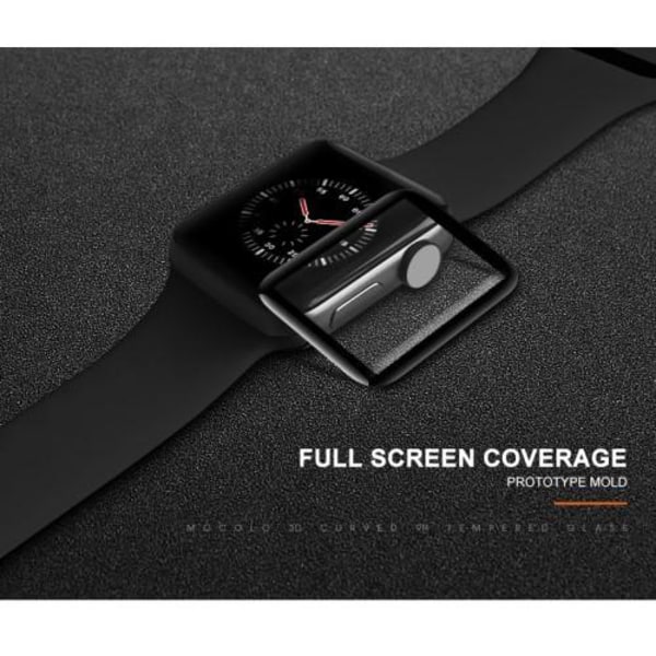 Mocolo 3D buet glas til Apple Watch 4 - 40 mm - Sort Black