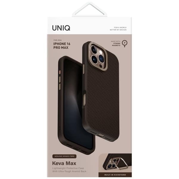 UNIQ Mobilskal till iPhone 16 Pro Max MagSafe Keva Max - Brun Brun