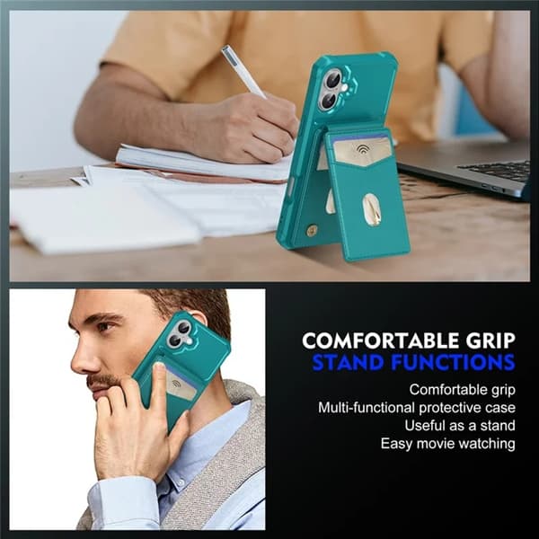 Mobilskal till iPhone 17 Magsafe Korthållare Detachable - Grön Grön