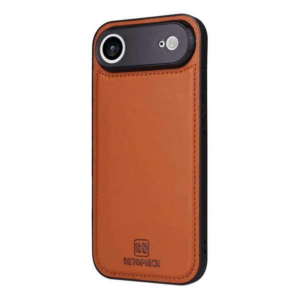 BETOPNICE iPhone Air Magnetic Plånboksfodral Konstläder - Brun