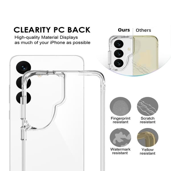 Mobilskal för Samsung Galaxy S26 PC + TPU Droppskydd - Transparent
