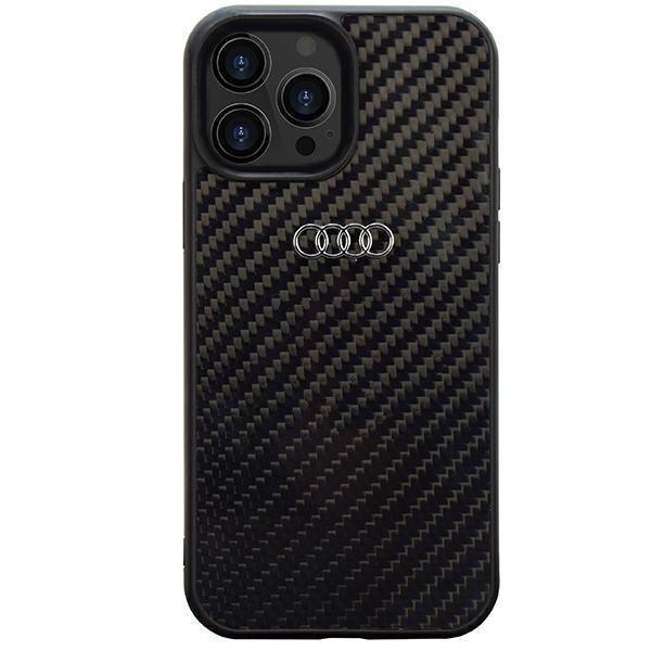 Audi iPhone 14 Pro Max -puhelinkotelo hiilikuitu - Musta