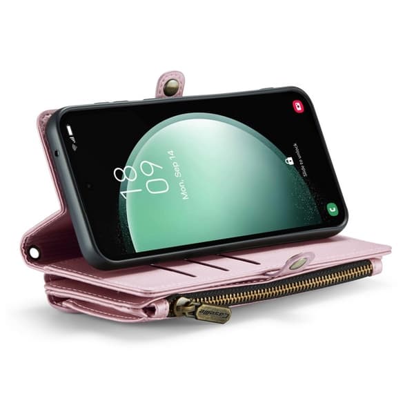 CASEME Plånboksfodral Konstläder för Samsung Galaxy S23 FE - Rosa