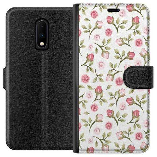 Plånboksfodral till OnePlus 7 med Blommigt