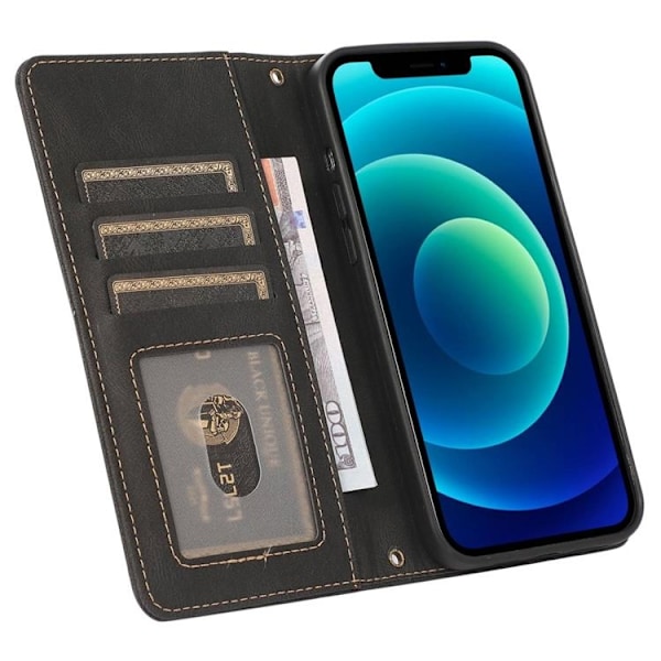 iPhone 14 Pro Plånboksfodral Flip - Svart Svart