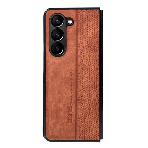 AZNS Samsung Galaxy Z Fold5 Plånboksfodral Konstläder - Brun