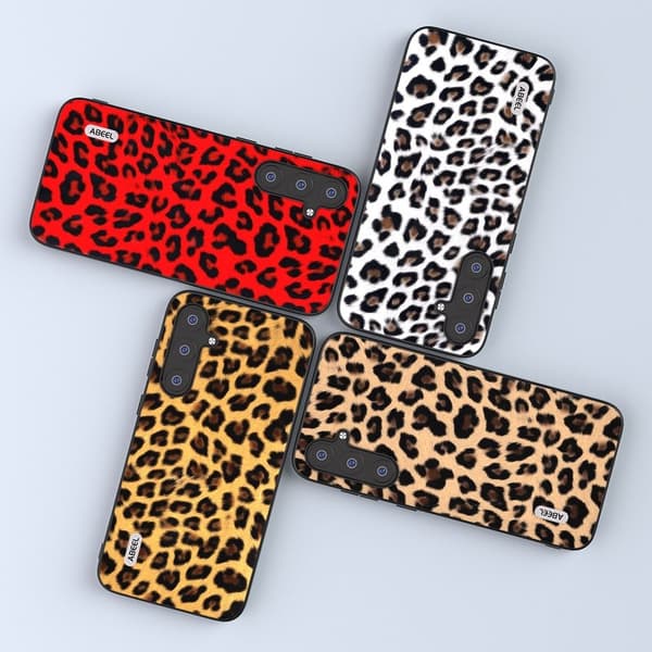ABEEL Mobilskal till Samsung Galaxy S23 FE Leopard Textur Silver