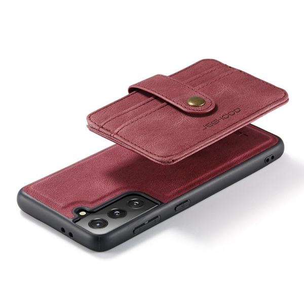 JEEHOOD Detachable Walletskal för Samsung Galaxy S20 Plus Röd