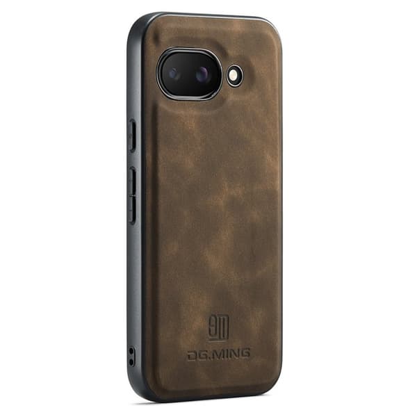 DG.MING Mobilskal till Google Pixel 9a PU Läder Hybrid - Brun