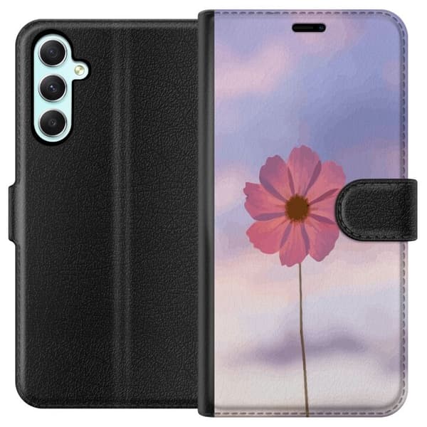 Plånboksfodral till Samsung Galaxy A34 med Rosa blomma