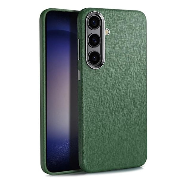 Mobilskal till Galaxy S24 Plus Läder Shockproof Silikon - Grön