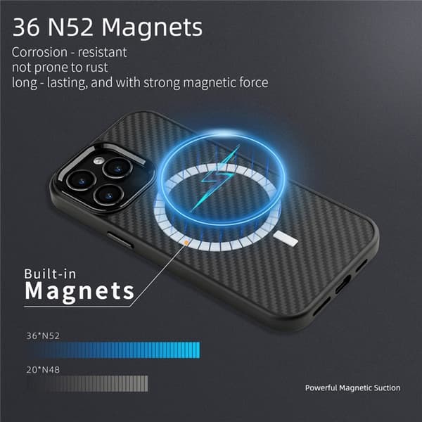 Mobilskal till iPhone 14 Pro Max MagSafe Aramid Fiber TPU - Blå Blå