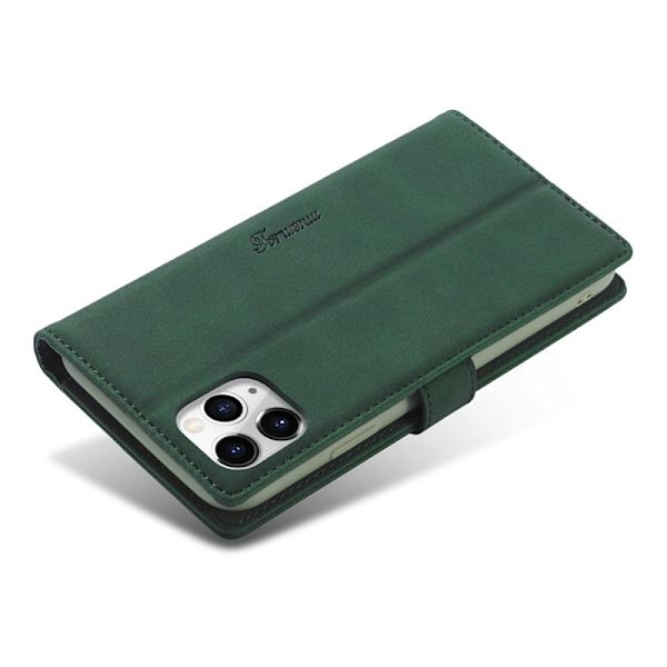 FORWENW iPhone 12 mini Plånboksfodral i Konstläder - Grön