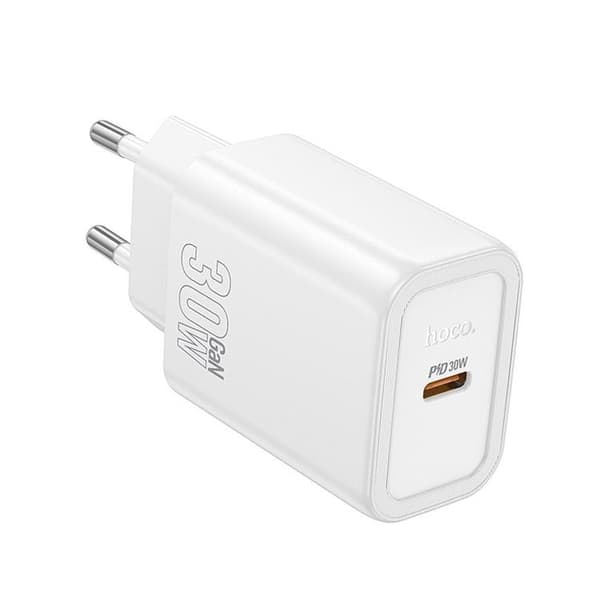 HOCO Snabbladdare USB-C 30W N62 PD QC - Vit Svart