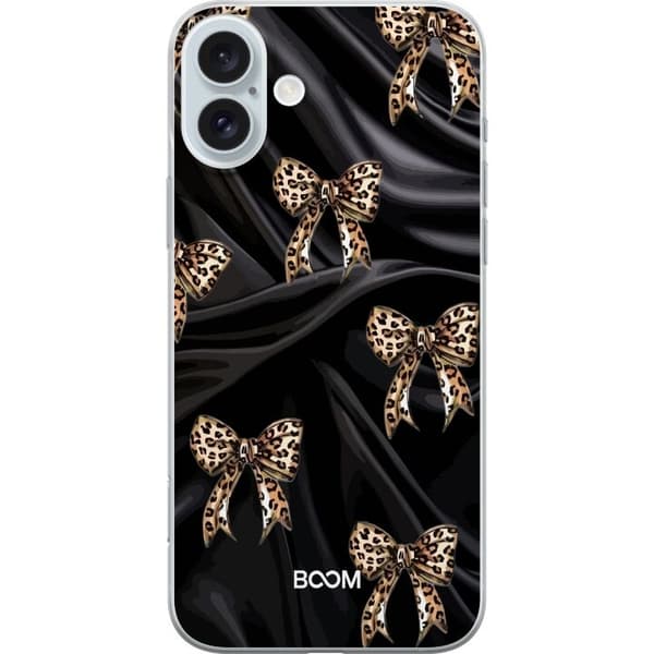 Telefontaske til Apple iPhone 16 Plus med Leopard Bow