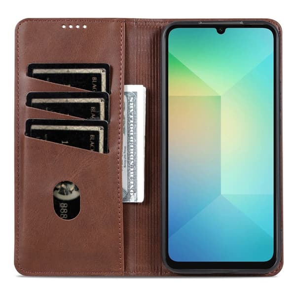 AZNS Samsung Galaxy A17 Plånboksfodral Konstläder - Brun