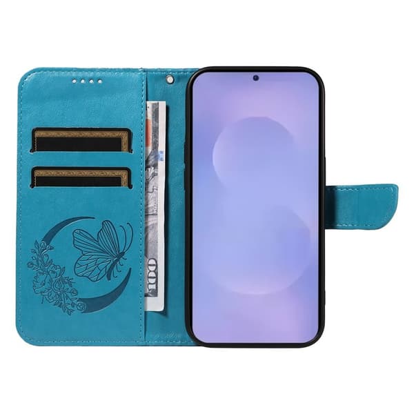 Samsung Galaxy S26 Plus Skal PU Läder Folio Flip - Blå