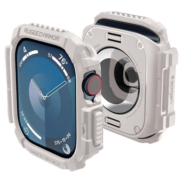 Spigen Apple Watch 10 (46mm) Etui Rugged Armor - Dune Beige Beige