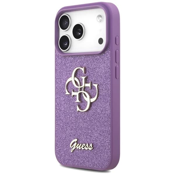Guess Mobilskal till iPhone 17 Pro Fixed Glitter Big 4G - Lilac Lila