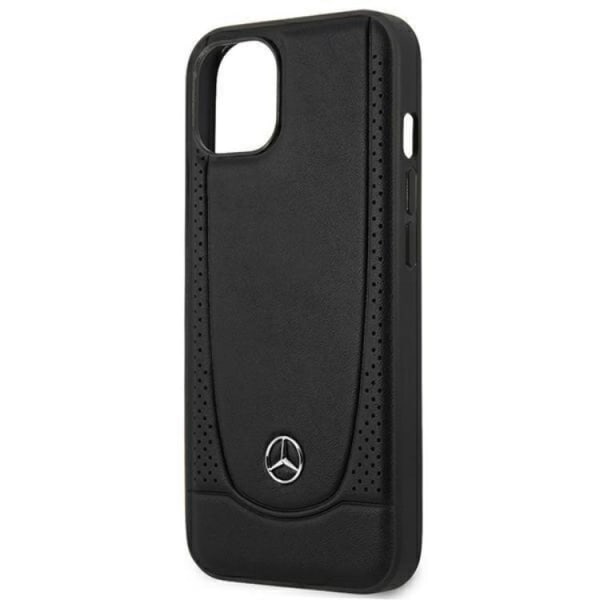 Mercedes iPhone 15 matkapuhelimen suojakuori, nahkainen kaupunki - musta