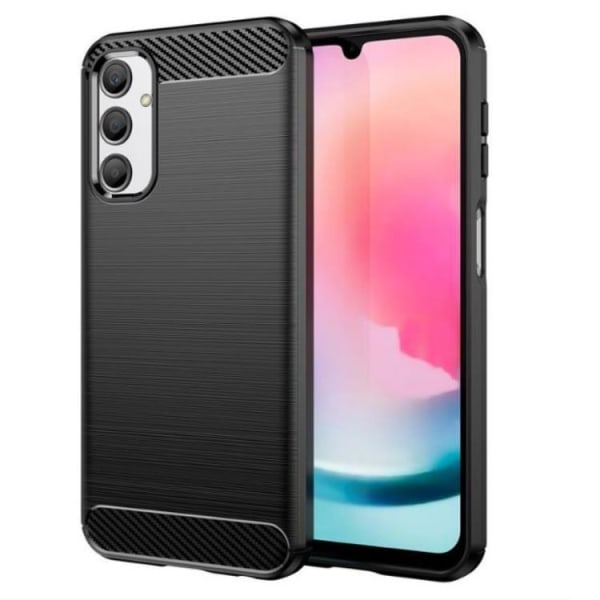 Galaxy A24 4G Mobilcover Carbon Fiber Brushed - Sort