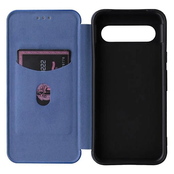 Google Pixel 8A Pung Etui Stativ - Blå