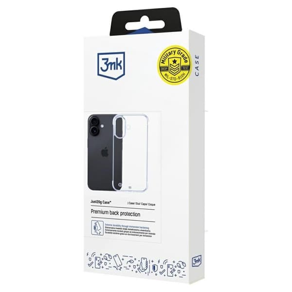 3MK Mobilskal till iPhone 16 Plus Just20g - Clear Transparent