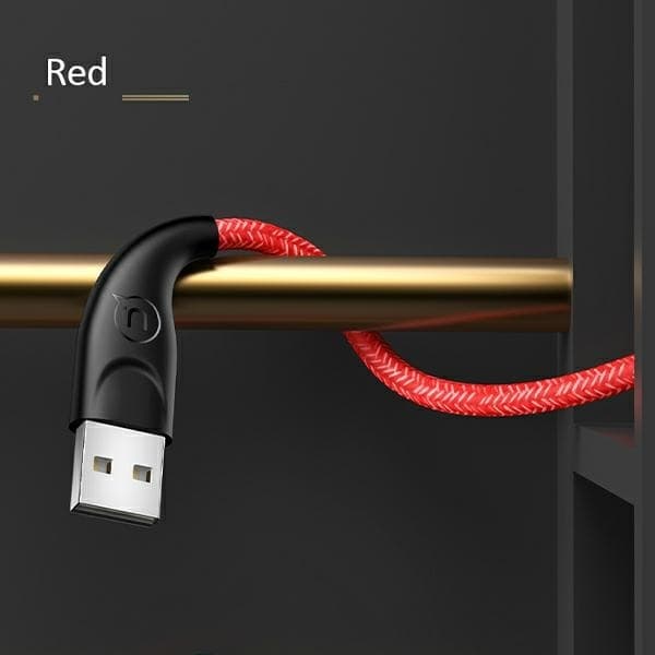 USAMS Kabel flettet U41 microUSB 2m rød SJ396USB02
