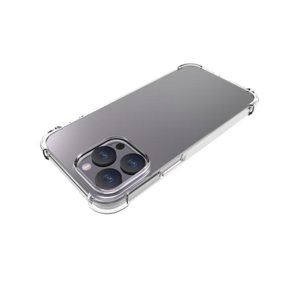 iPhone 15 Pro Max Mobilcover Stødsikker TPU - Gennemsigtig