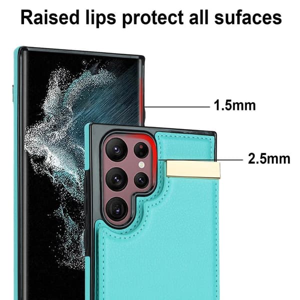 Mobilskal för Samsung Galaxy S26 Ultra TPU + Konstläder - Mintgrön