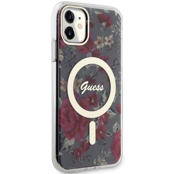 Guess iPhone 11/XR Mobilskal Magsafe Flower - Grön/Khaki