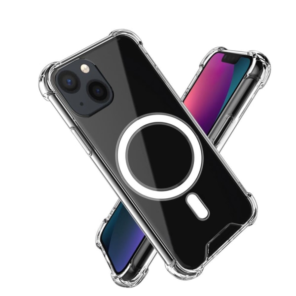 BOOM - Iskunkestävä Magsafe Suojakuori iPhone 13 Mini - Kirkas