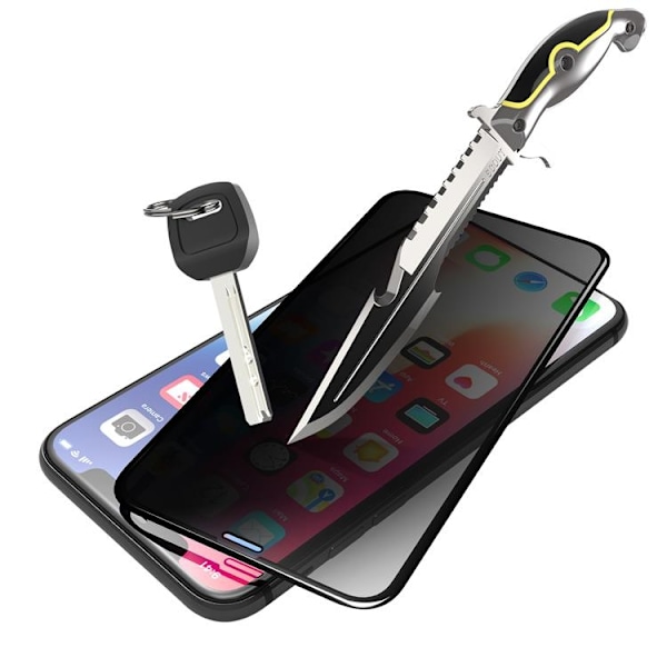Privacy Anti-Spy Härdat Glas Skärmskydd till iPhone 8 Plus / 7 Plus Svart